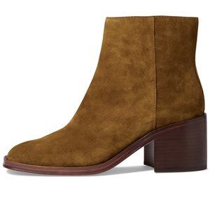 Loeffler Randall Women's Blakely Square Toe Mid Heel Boots, Cacao, 9